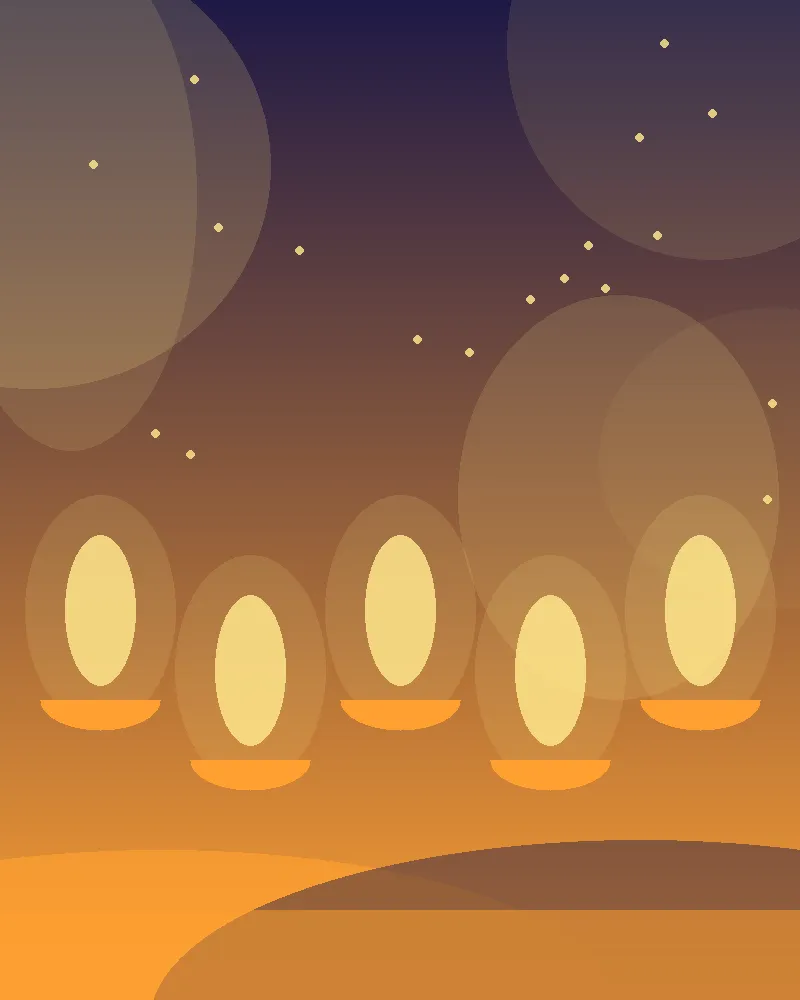 AI image of a Karthigai Deepam lamp row